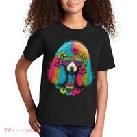 Funny Poodle Dog Miniature Poodle Toy Poodle Hippie Kids T-Shirt thumb 2