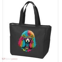 Funny Poodle Dog Miniature Poodle Toy Poodle Hippie Tote Bag thumb 3