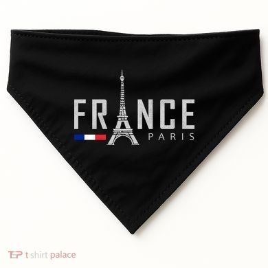 France Paris Eiffel Tower USA-Made Doggie Bandana