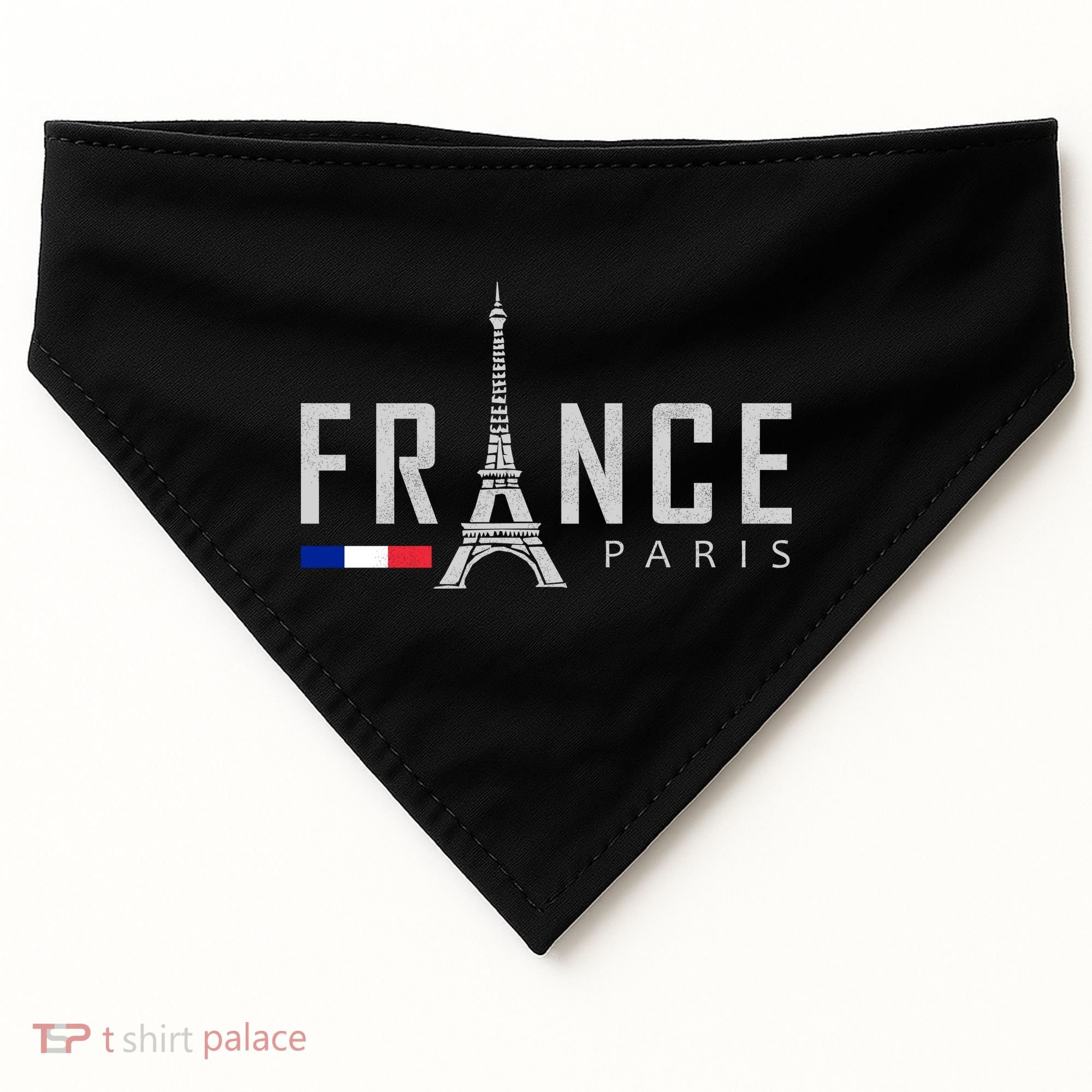 France Paris Eiffel Tower USA-Made Doggie Bandana