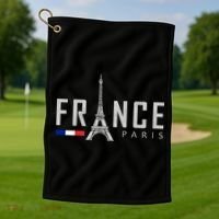 France Paris Eiffel Tower Golf Towel thumb 1