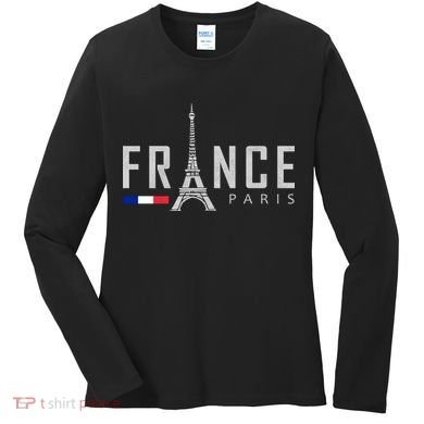 France Paris Eiffel Tower Women's Long Sleeve Shirt