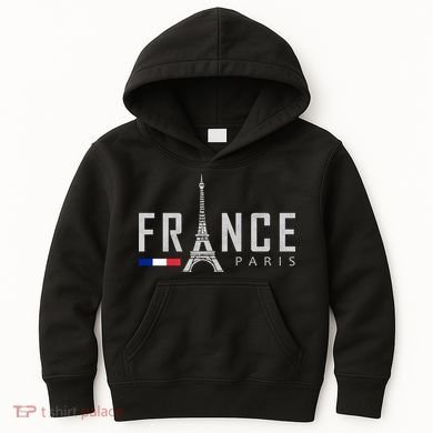 France Paris Eiffel Tower Kids Hoodie