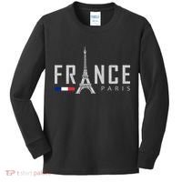 France Paris Eiffel Tower Kids Long Sleeve Shirt thumb 0
