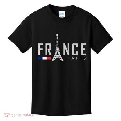 France Paris Eiffel Tower Kids T-Shirt