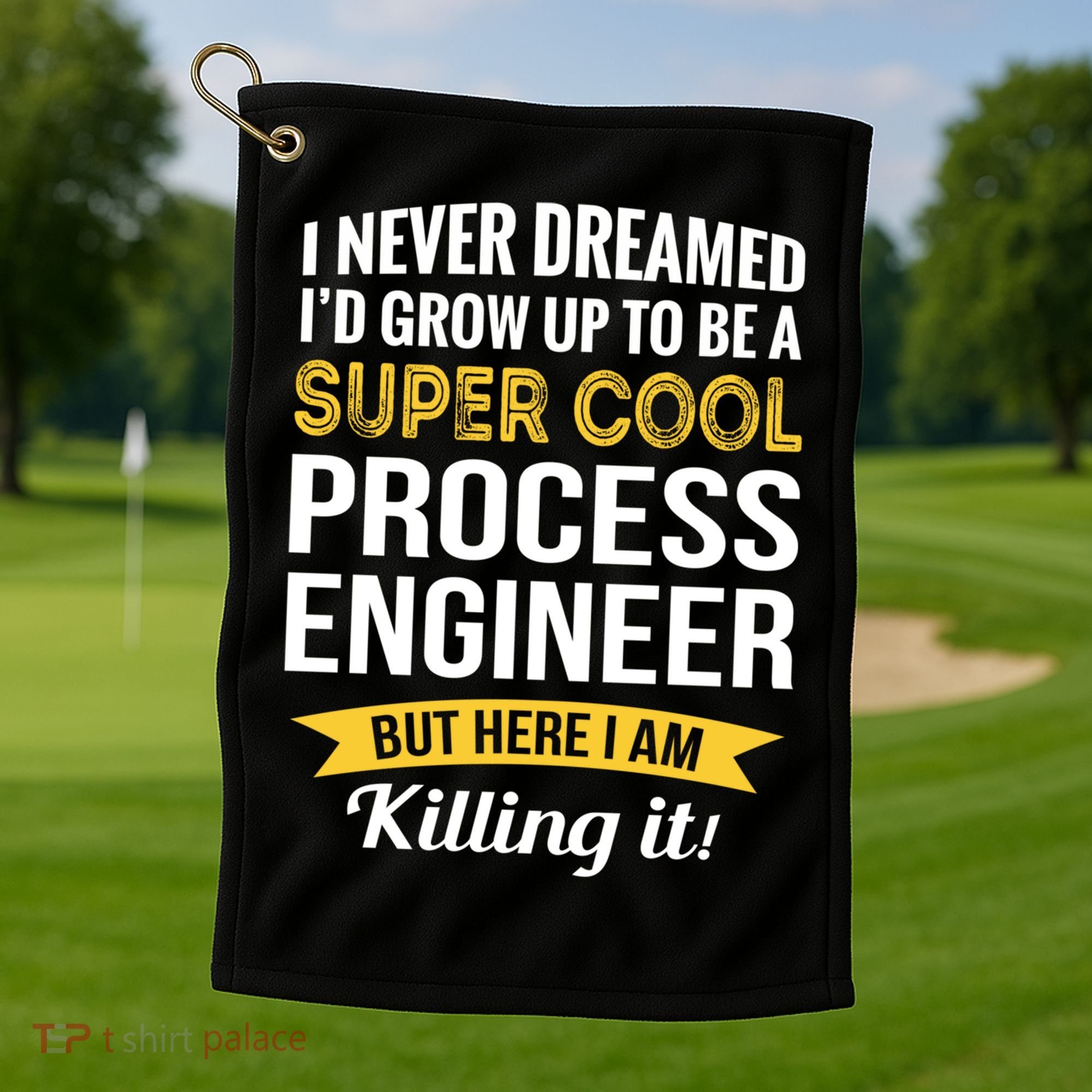 Funny Process Engineer Appreciation Funny Gift Golf Towel
