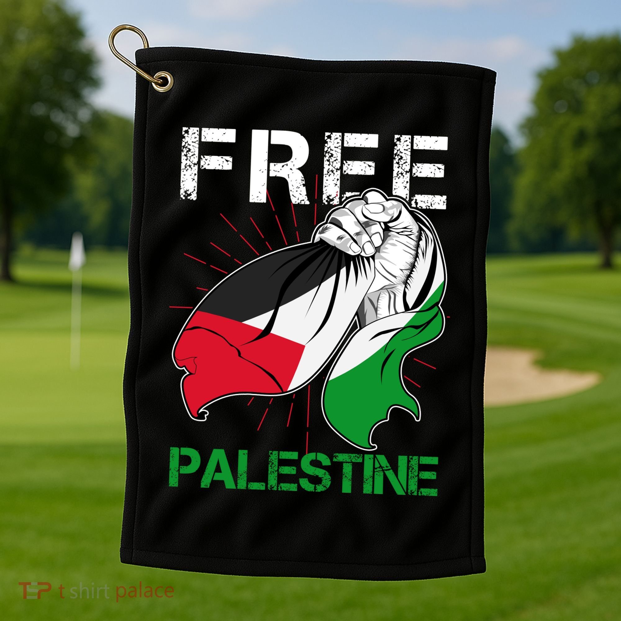 Free Palestine End War Support Palestine Golf Towel