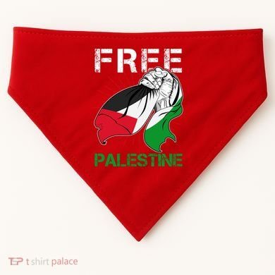 Free Palestine End War Support Palestine USA-Made Doggie Bandana