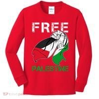 Free Palestine End War Support Palestine Kids Long Sleeve Shirt thumb 0