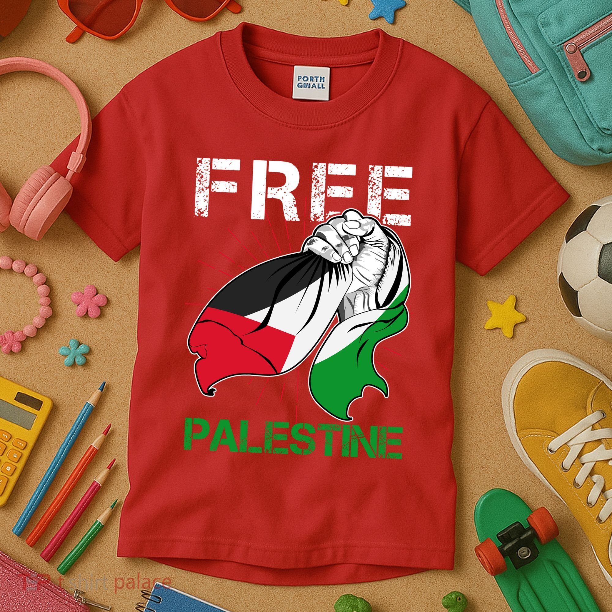 Free Palestine End War Support Palestine Kids T-Shirt