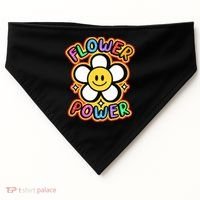 Flower Power Emoji USA-Made Doggie Bandana thumb 0