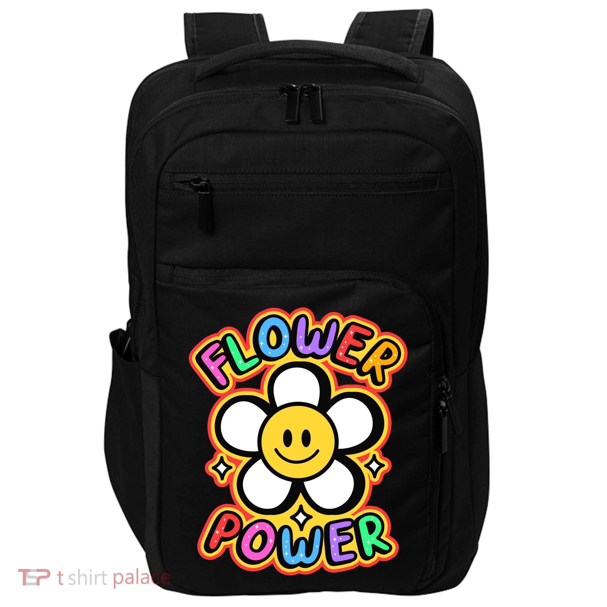 Flower Power Emoji Impact Tech Backpack