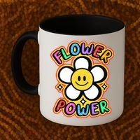 Flower Power Emoji Coffee Mug thumb 2