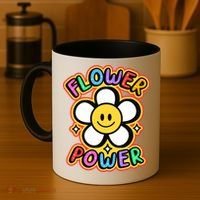 Flower Power Emoji Coffee Mug thumb 4