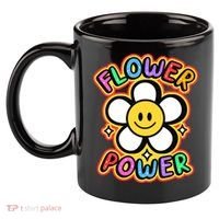 Flower Power Emoji 11oz C Handle Ceramic Mug thumb 2