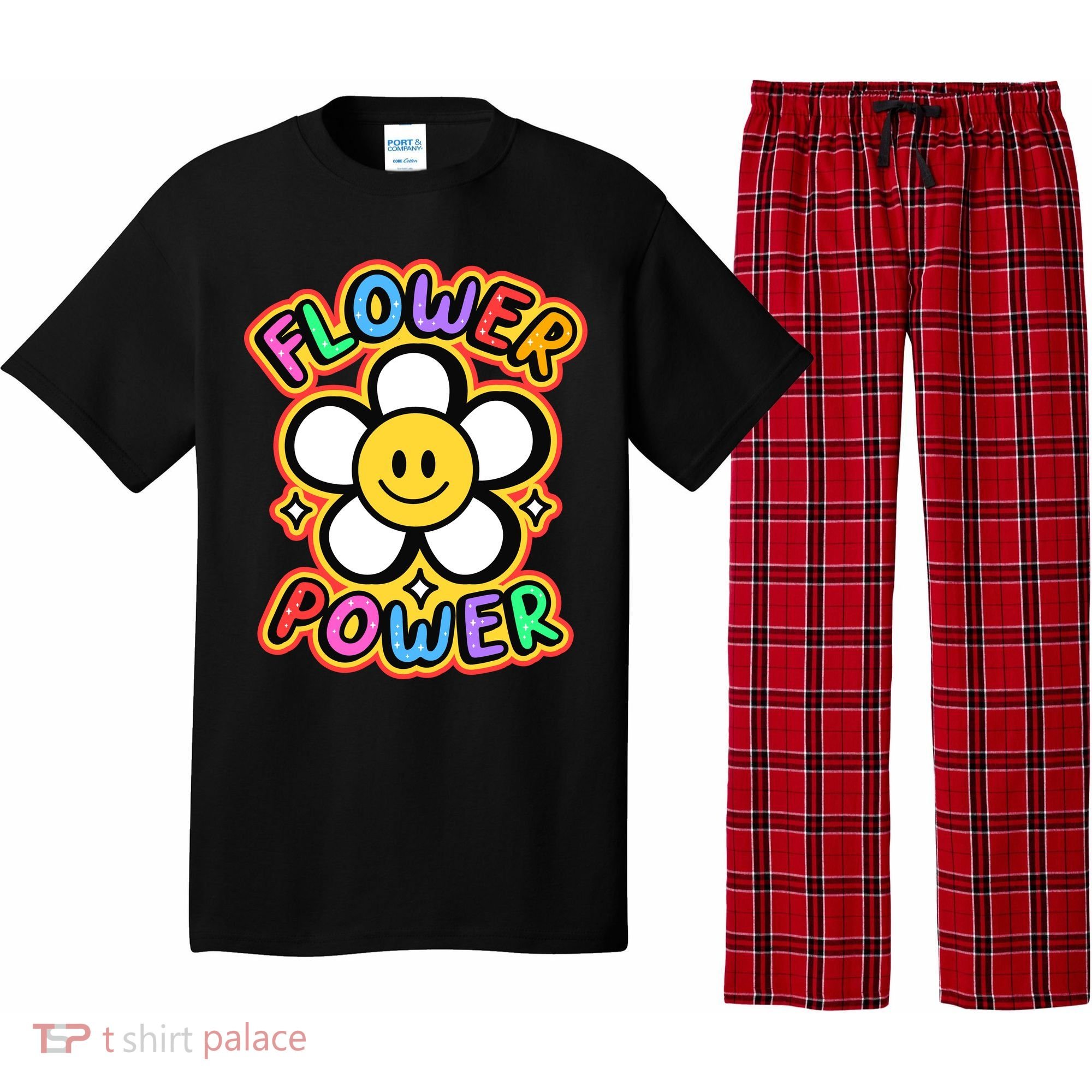 Flower Power Emoji Pajama Set
