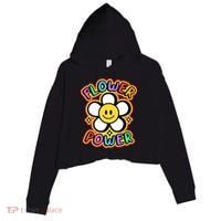 Flower Power Emoji Crop Fleece Hoodie thumb 0