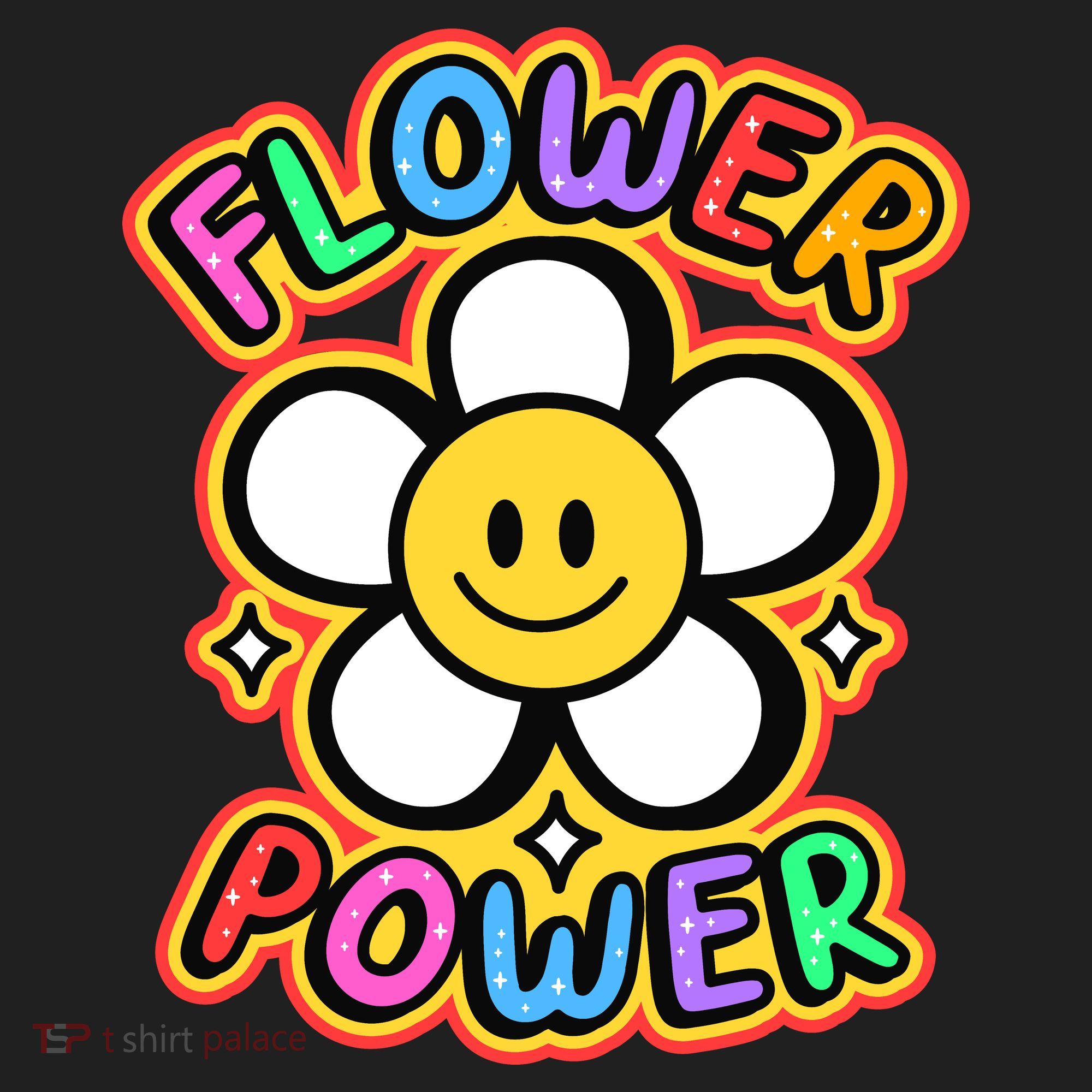 Flower Power Emoji Crop Fleece Hoodie