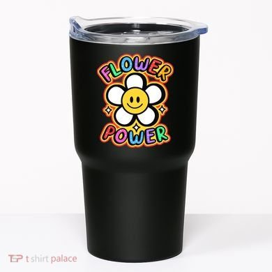 Flower Power Emoji Tumbler
