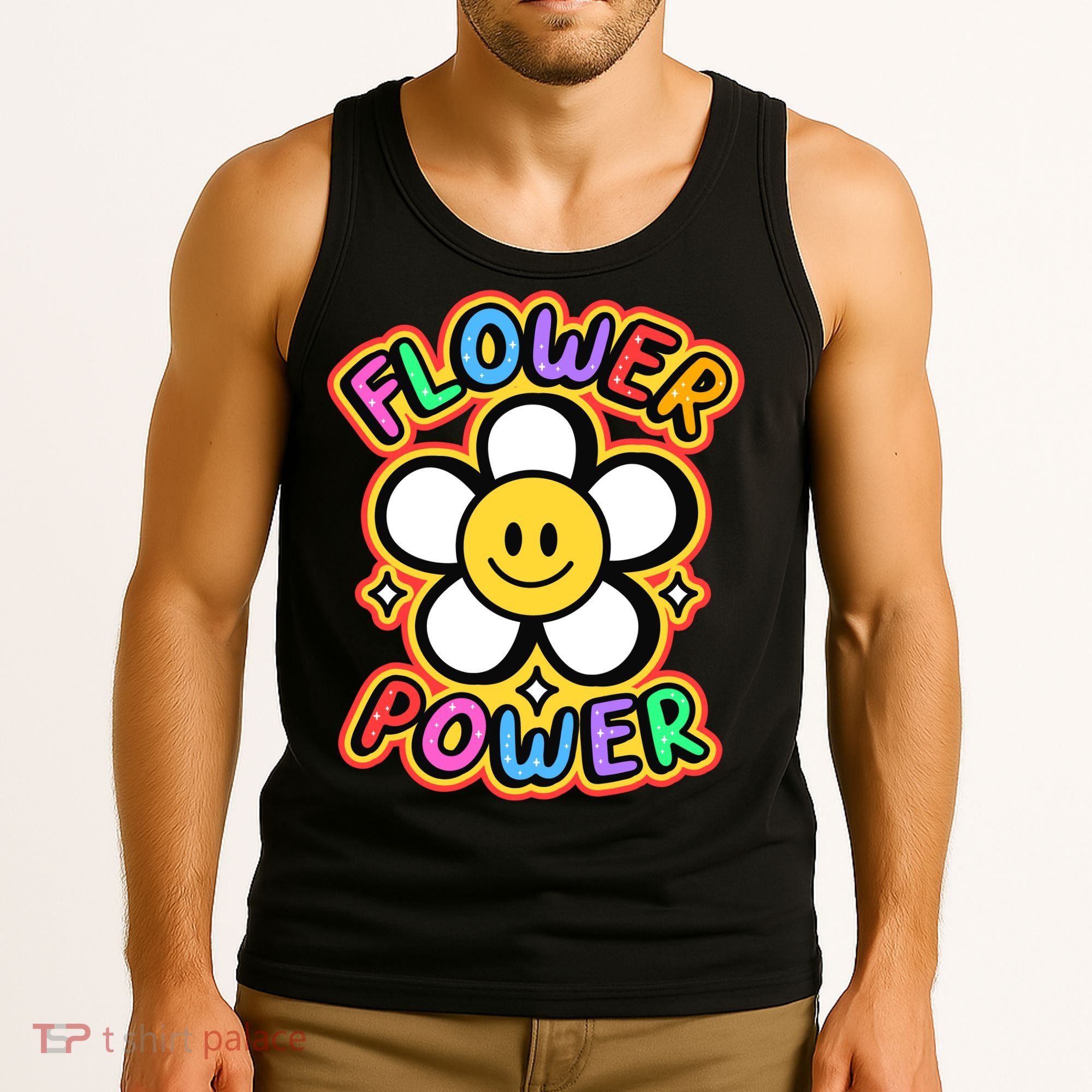 Flower Power Emoji Tank Top