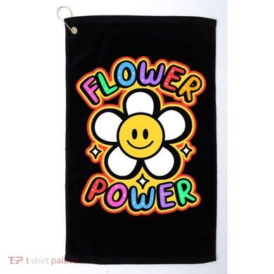 Flower Power Emoji Golf Towel