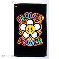 Flower Power Emoji Golf Towel thumb 0