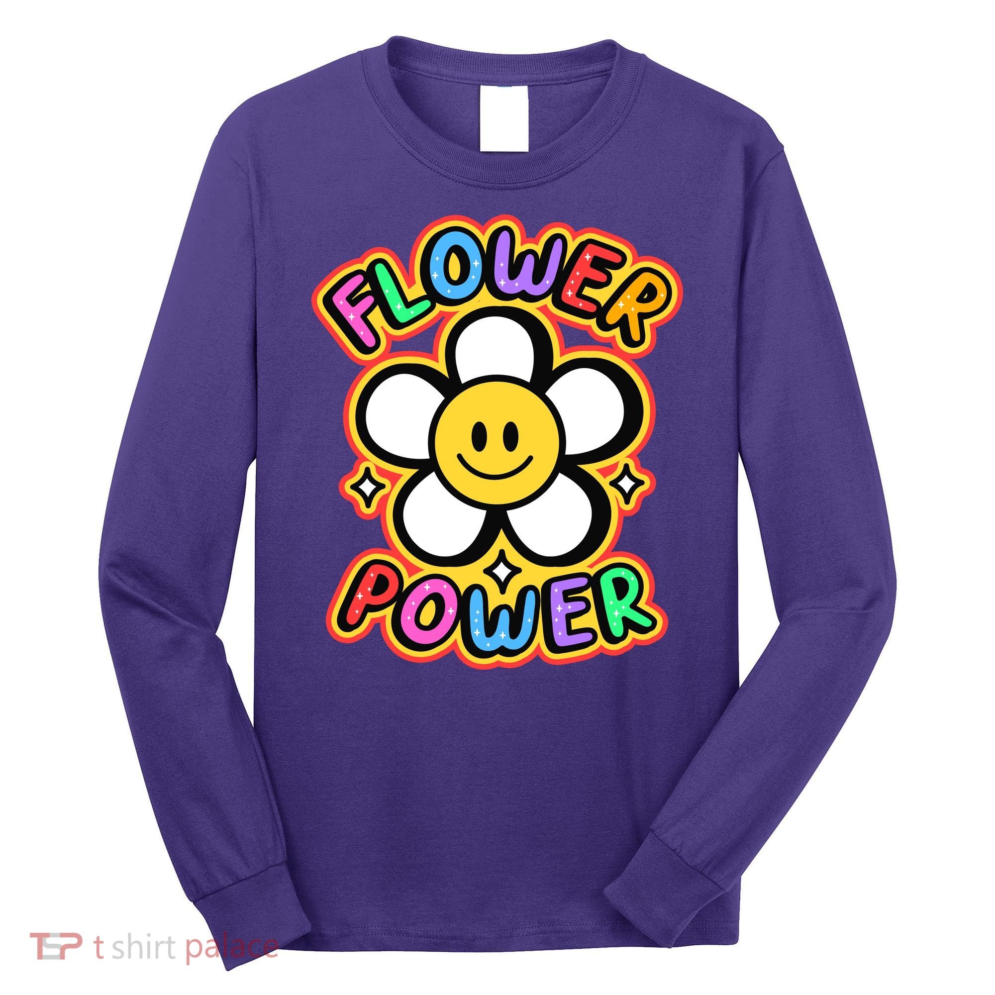 Flower Power Emoji Long Sleeve Shirt