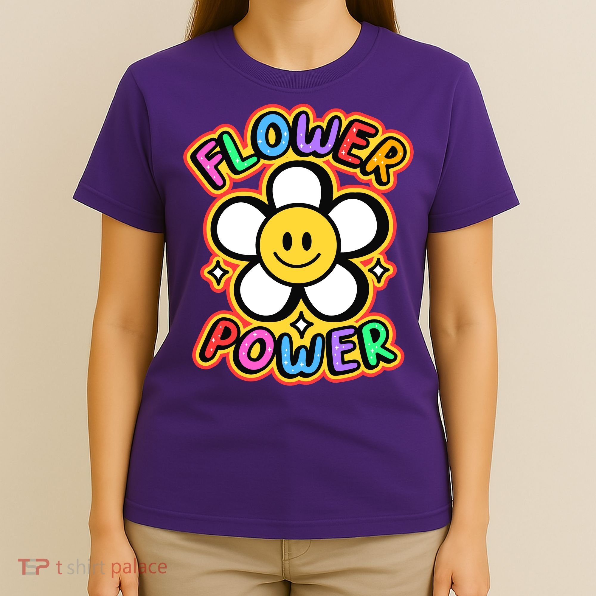Flower Power Emoji T-Shirt