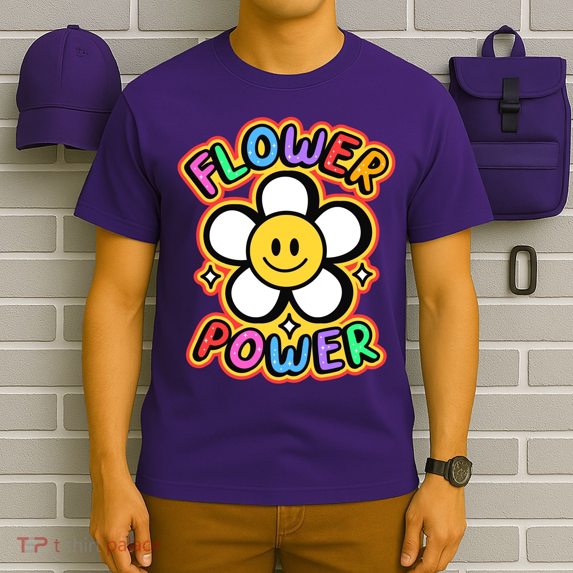 Flower Power Emoji T-Shirt