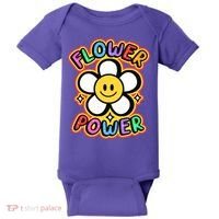 Flower Power Emoji Baby Bodysuit thumb 0
