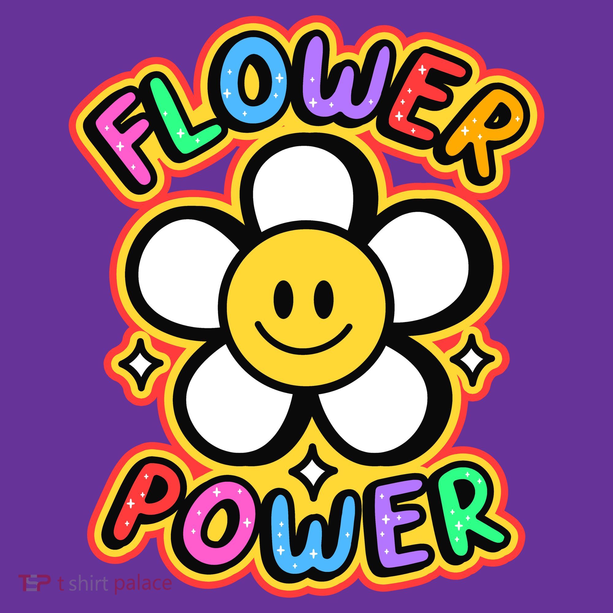 Flower Power Emoji Tie-Dye T-Shirt