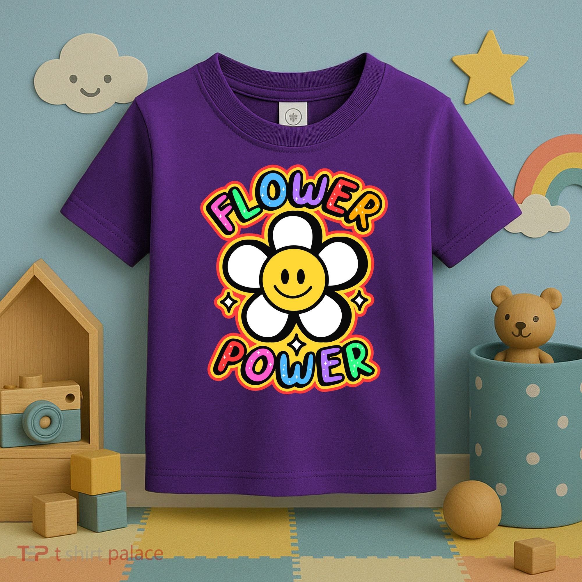 Flower Power Emoji Toddler T-Shirt
