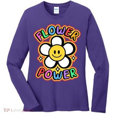 Flower Power Emoji Women's Long Sleeve Shirt
