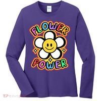 Flower Power Emoji Women's Long Sleeve Shirt thumb 0