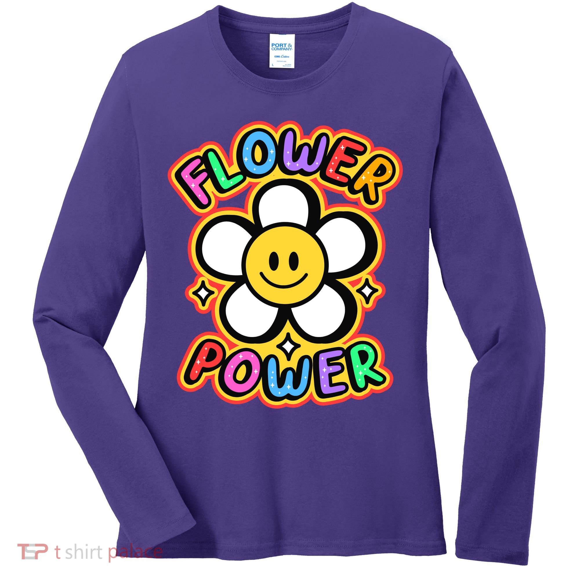 Flower Power Emoji Women's Long Sleeve Shirt