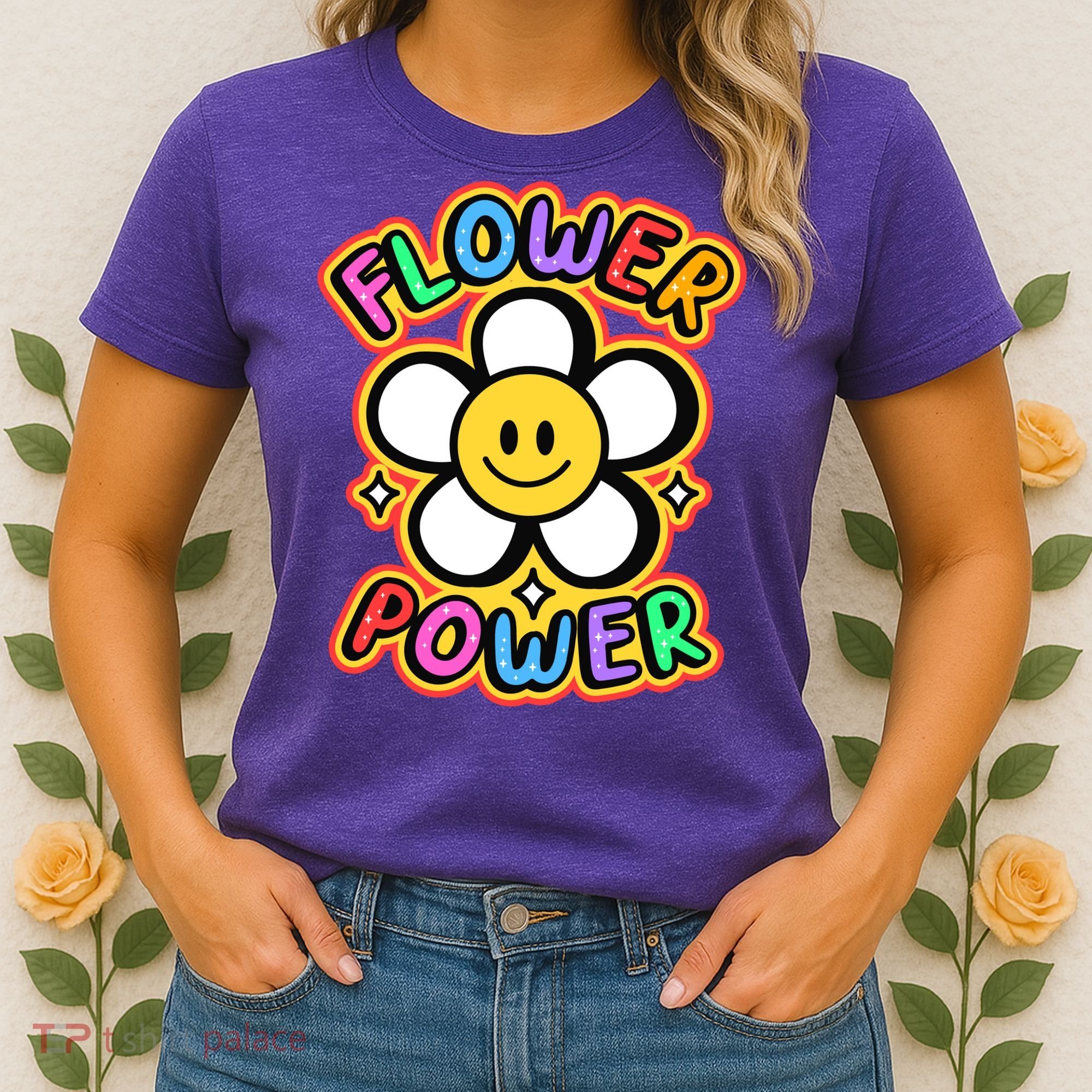 Flower Power Emoji Women's T-Shirt