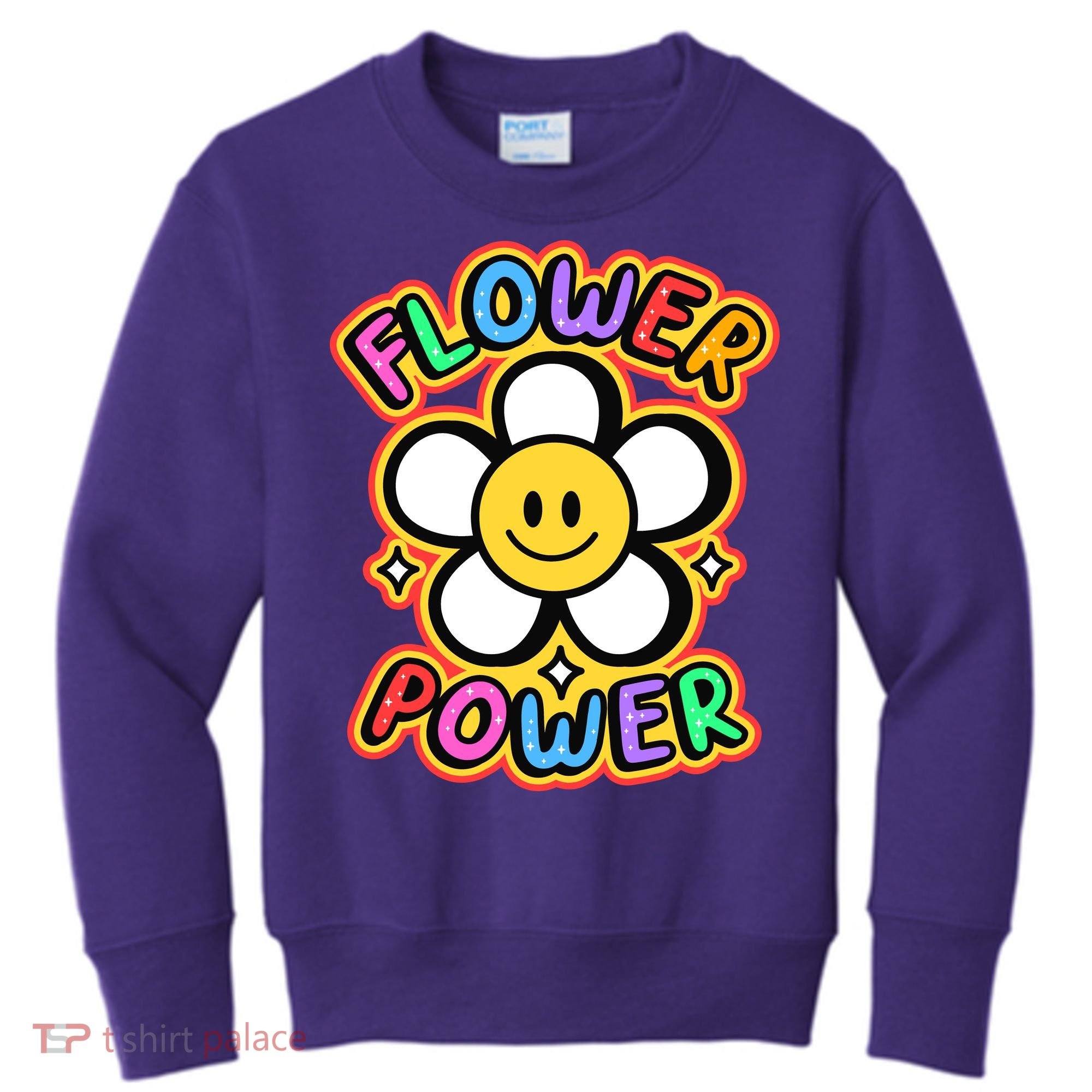 Flower Power Emoji Kids Sweatshirt