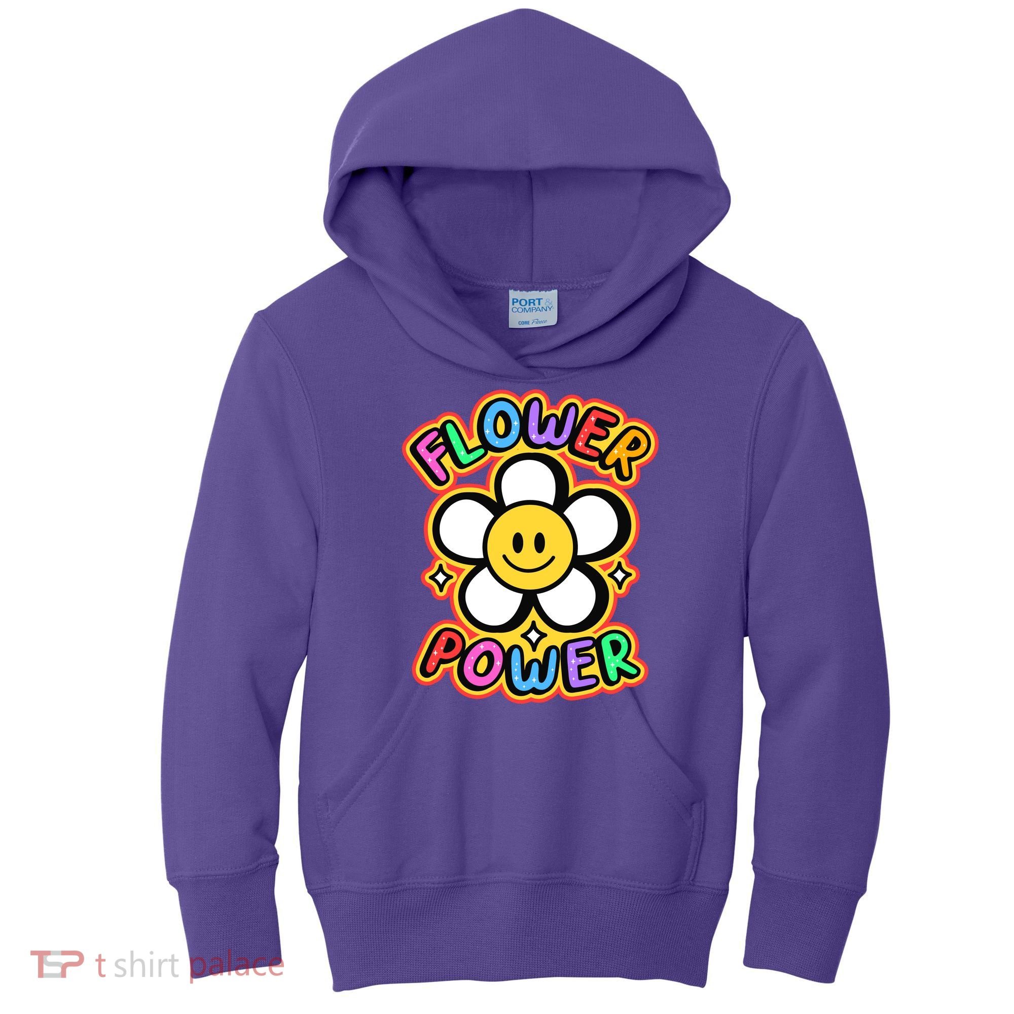 Flower Power Emoji Kids Hoodie