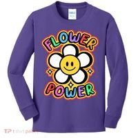 Flower Power Emoji Kids Long Sleeve Shirt thumb 0
