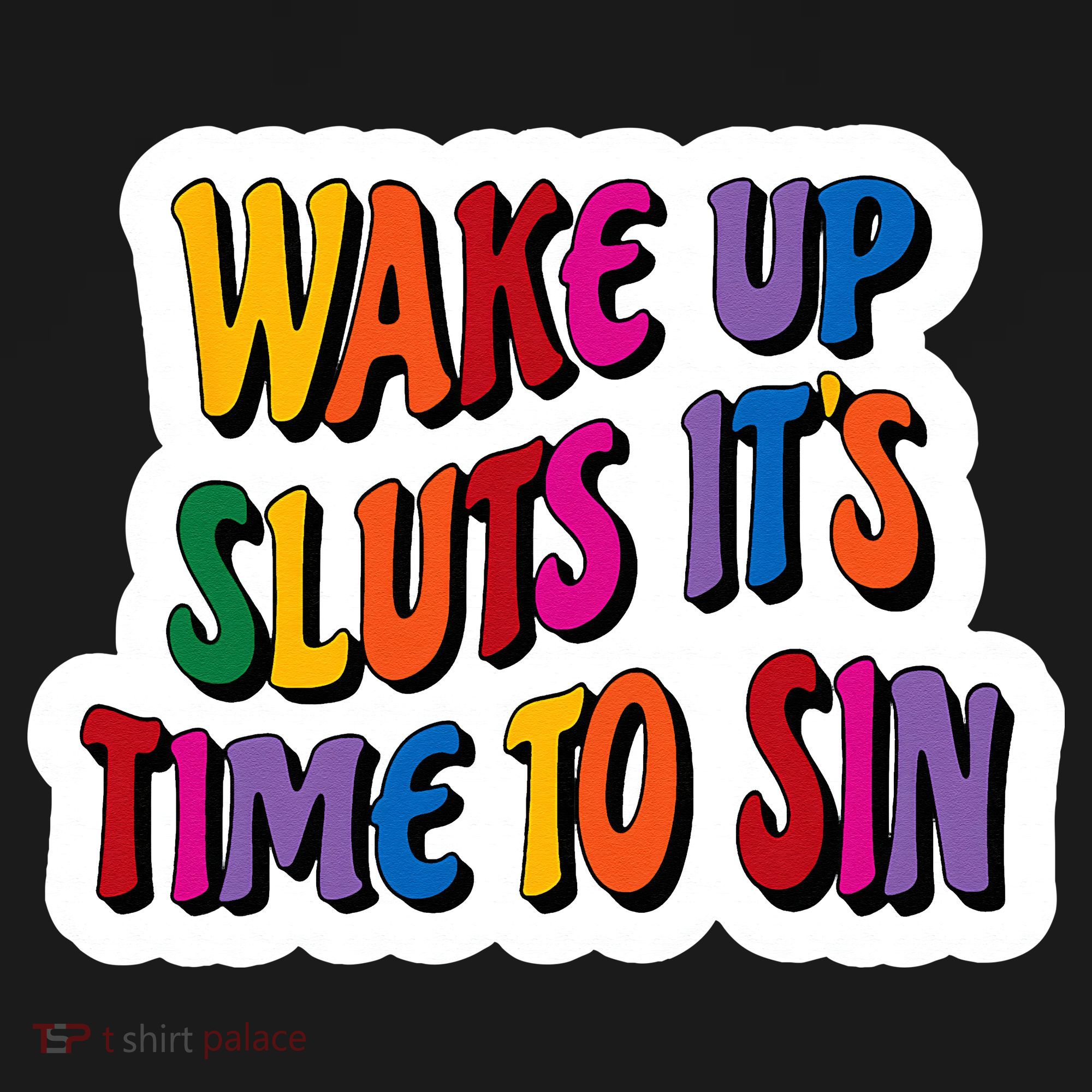 Funny PRIDE Flag Adult Wake up Sluts it's time to Sin Mousepad