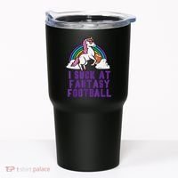 Funny Pink Fantasy Football Loser Unicorn Tumbler thumb 0