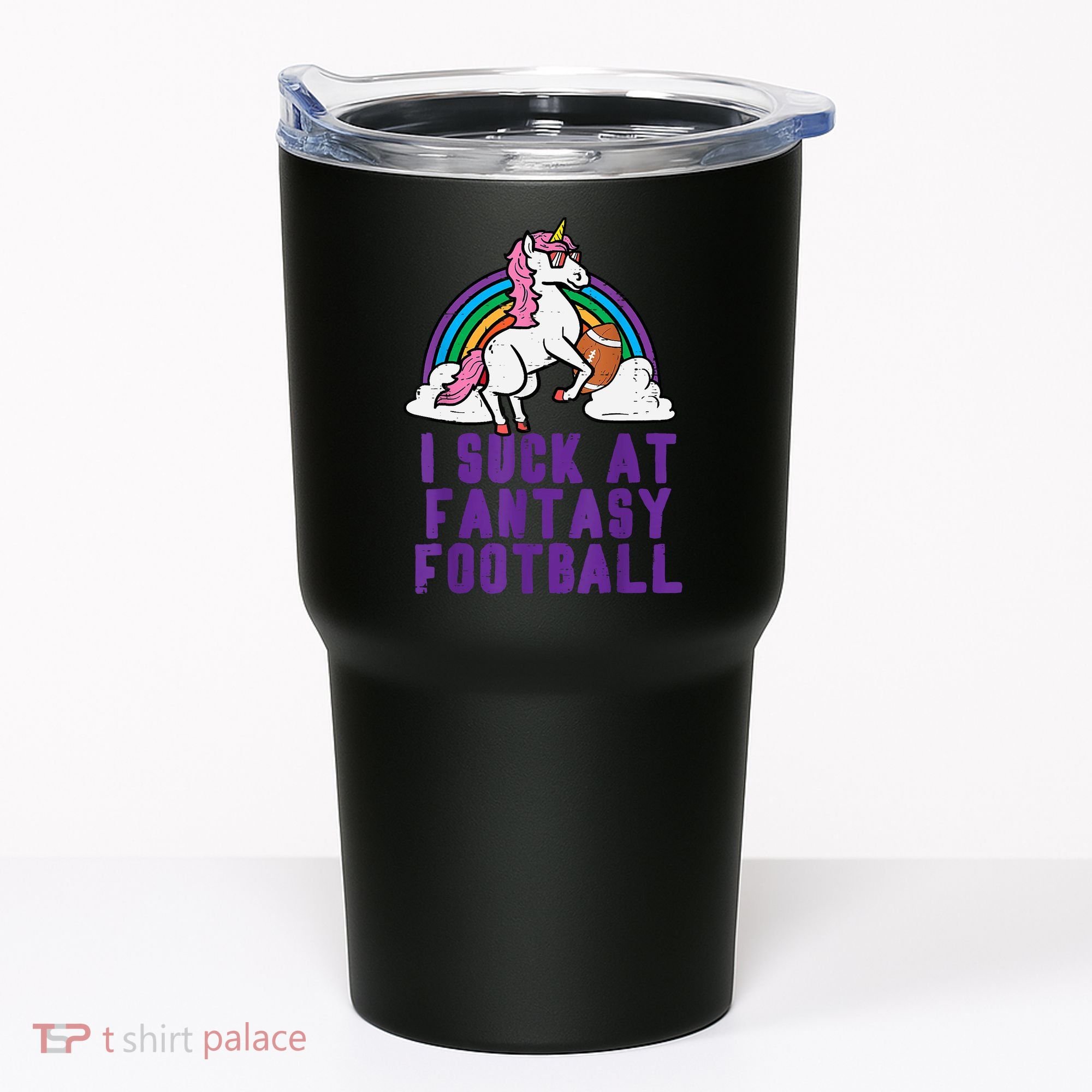 Funny Pink Fantasy Football Loser Unicorn Tumbler