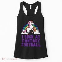 Funny Pink Fantasy Football Loser Unicorn Women's Tank Top thumb 0