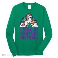 Funny Pink Fantasy Football Loser Unicorn Long Sleeve Shirt thumb 0