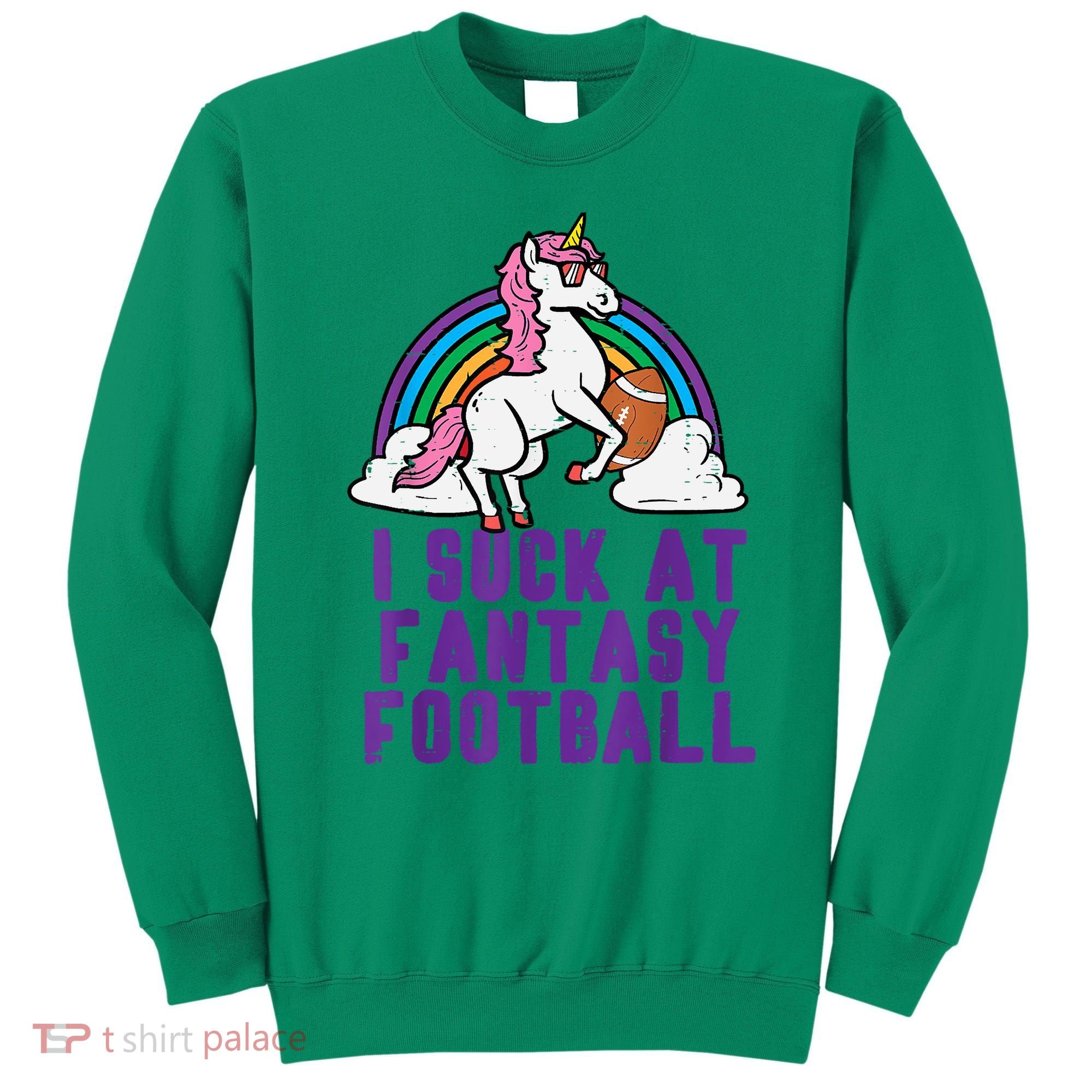 Funny Pink Fantasy Football Loser Unicorn Sweatshirt