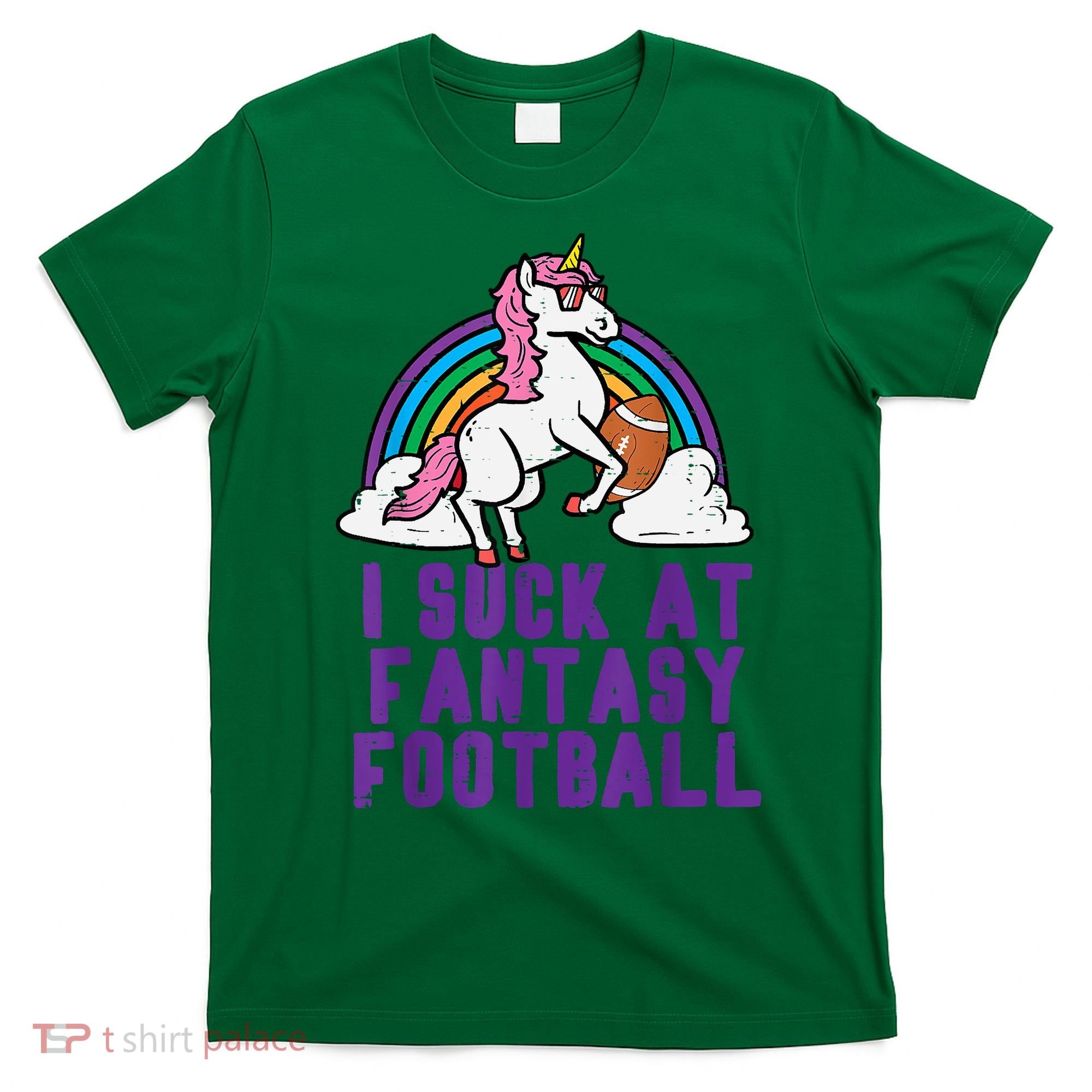 Funny Pink Fantasy Football Loser Unicorn T-Shirt