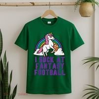 Funny Pink Fantasy Football Loser Unicorn T-Shirt thumb 2