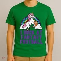 Funny Pink Fantasy Football Loser Unicorn T-Shirt thumb 3