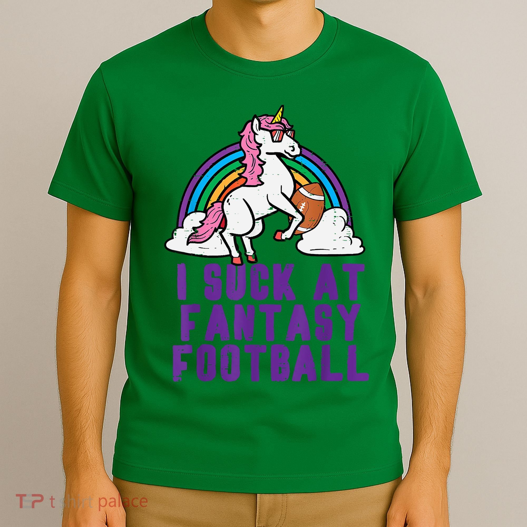 Funny Pink Fantasy Football Loser Unicorn T-Shirt