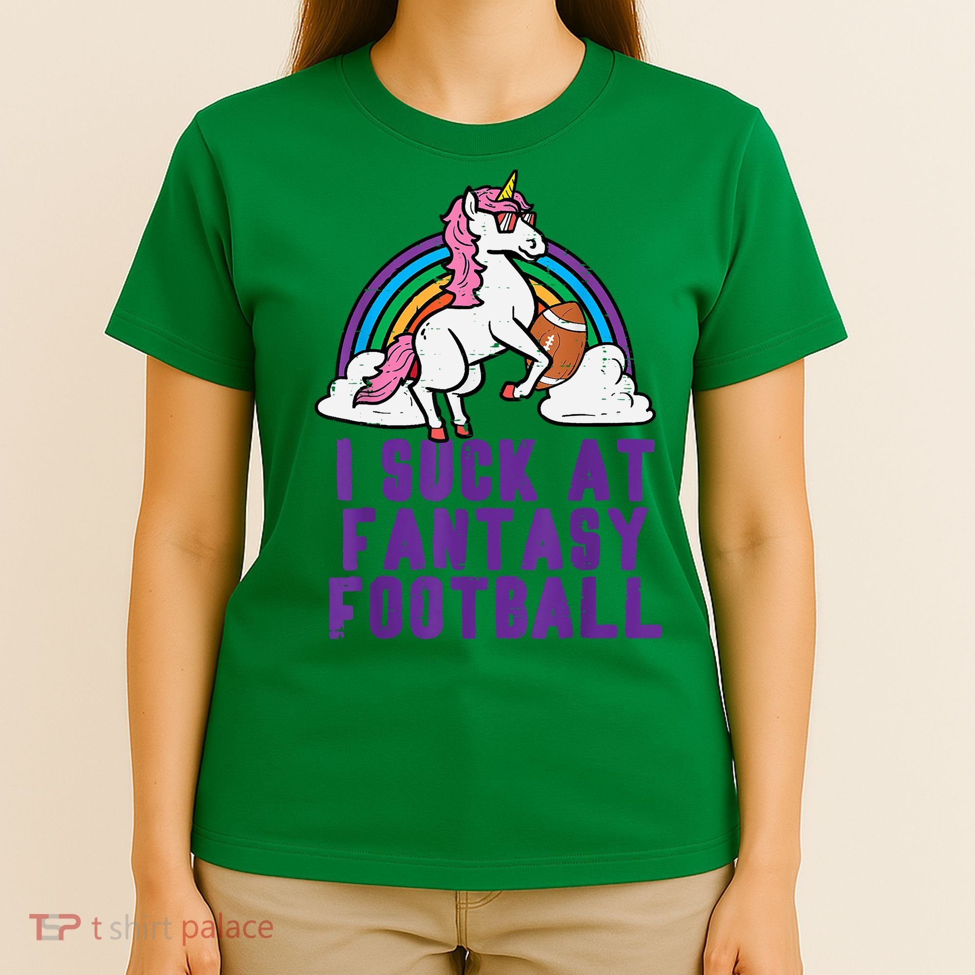 Funny Pink Fantasy Football Loser Unicorn T-Shirt
